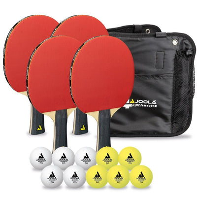 סט טנ"ש 4 מחבטים + 10 כדורים עם תיק - Joola Set Quattro