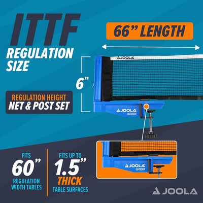 רשת טנ"ש לתנאי חוץ - JOOLA Net Post Set Outdoor