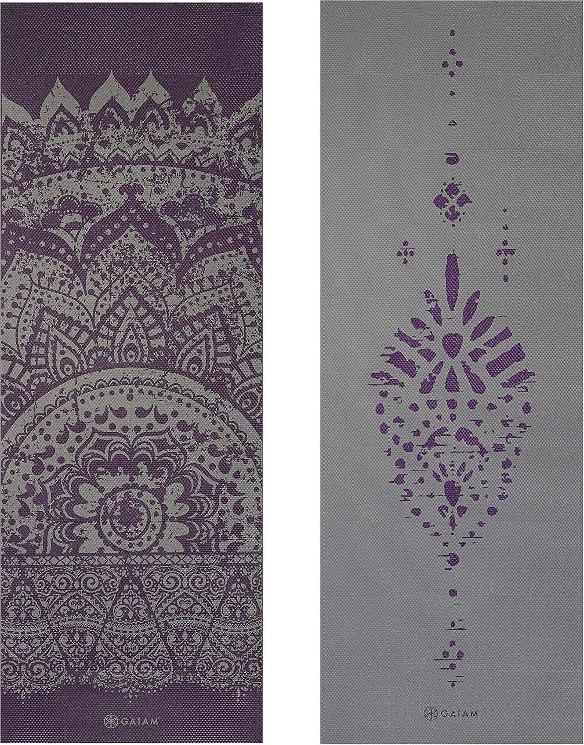 מזרן יוגה פרימיום 6 מ"מ דו צדדי REVERSIBLE PLUM ETCHING