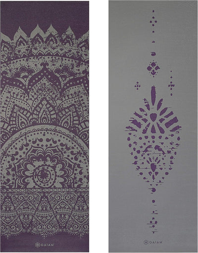 מזרן יוגה פרימיום 6 מ"מ דו צדדי REVERSIBLE PLUM ETCHING