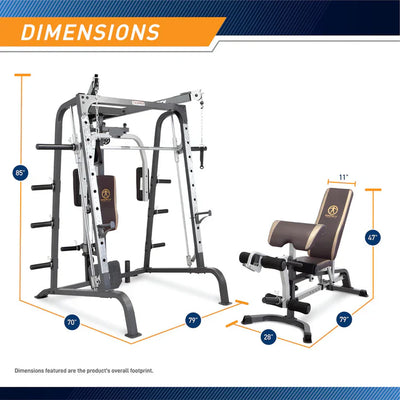 מולטי טריינר משולב סמית' במשקל חופשי Marcy Diamond Smith Machine