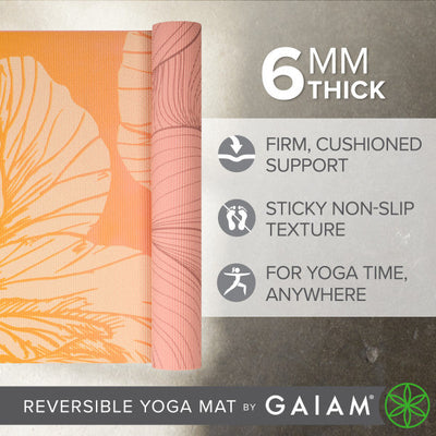 מזרן יוגה פרימיום 6 מ"מ דו צדדי REVERSIBLE PRINTED YOGA MAT