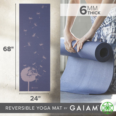 מזרן יוגה פרימיום 6 מ"מ דו צדדי REVERSIBLE PRINTED YOGA MAT