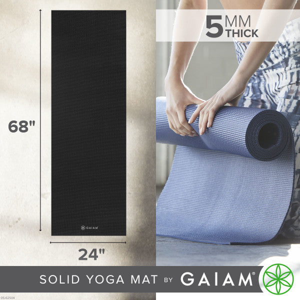 מזרן יוגה 5 מ"מ SOLID COLOR BLACK