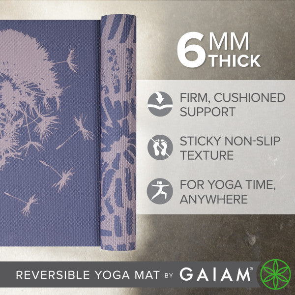 מזרן יוגה פרימיום 6 מ"מ דו צדדי REVERSIBLE PRINTED YOGA MAT