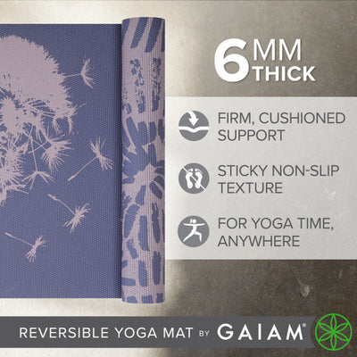 מזרן יוגה פרימיום 6 מ"מ דו צדדי REVERSIBLE PRINTED YOGA MAT