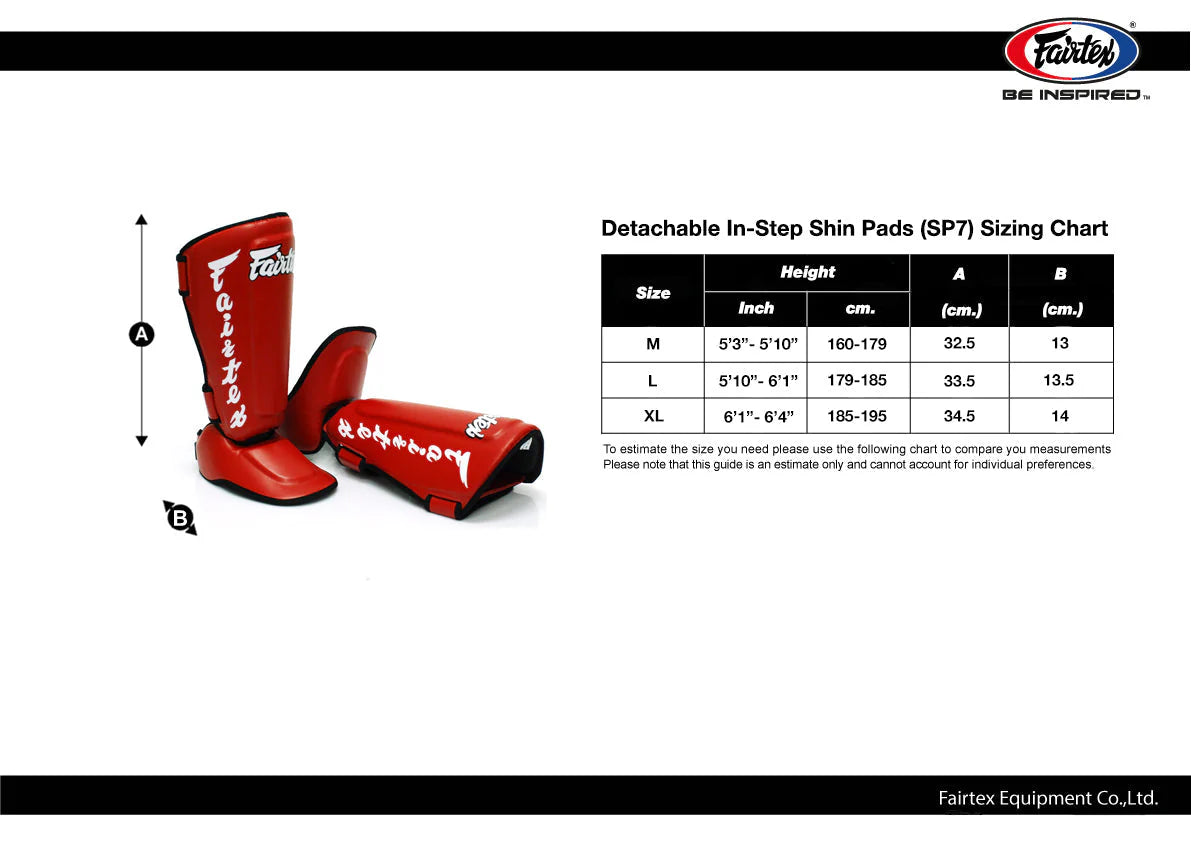 מגיני עצם וכף רגל Fairtex SP7 “Twister” Shin Pads