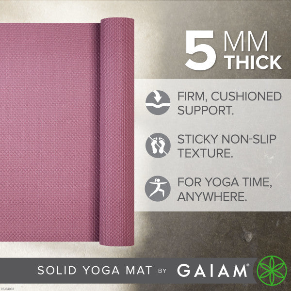 מזרן יוגה 5 מ"מ SOLID ROSY PINK