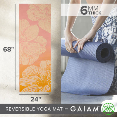 מזרן יוגה פרימיום 6 מ"מ דו צדדי REVERSIBLE PRINTED YOGA MAT