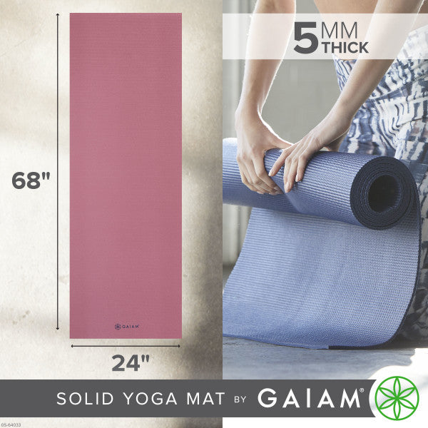מזרן יוגה 5 מ"מ SOLID ROSY PINK