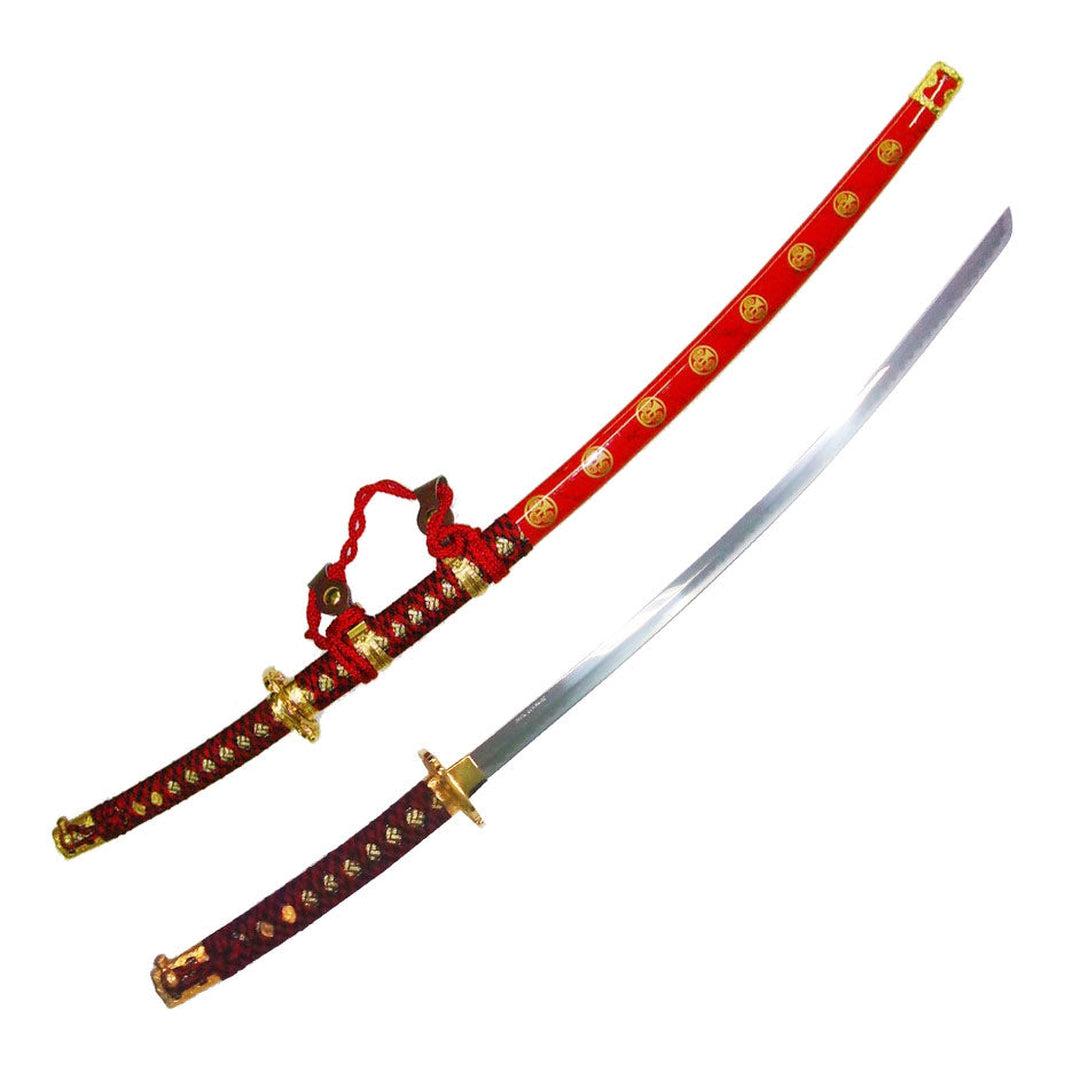 חרב סמוראי נדן אדום-זהב 105 ס"מ-®WACOKU-בש גל - ציוד ספורט