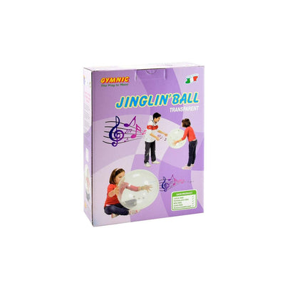 כדור פיזיו שקוף עם פעמונים 55 ס"מ Jinglin' Ball-®GYMNIC-בש גל - ציוד ספורט