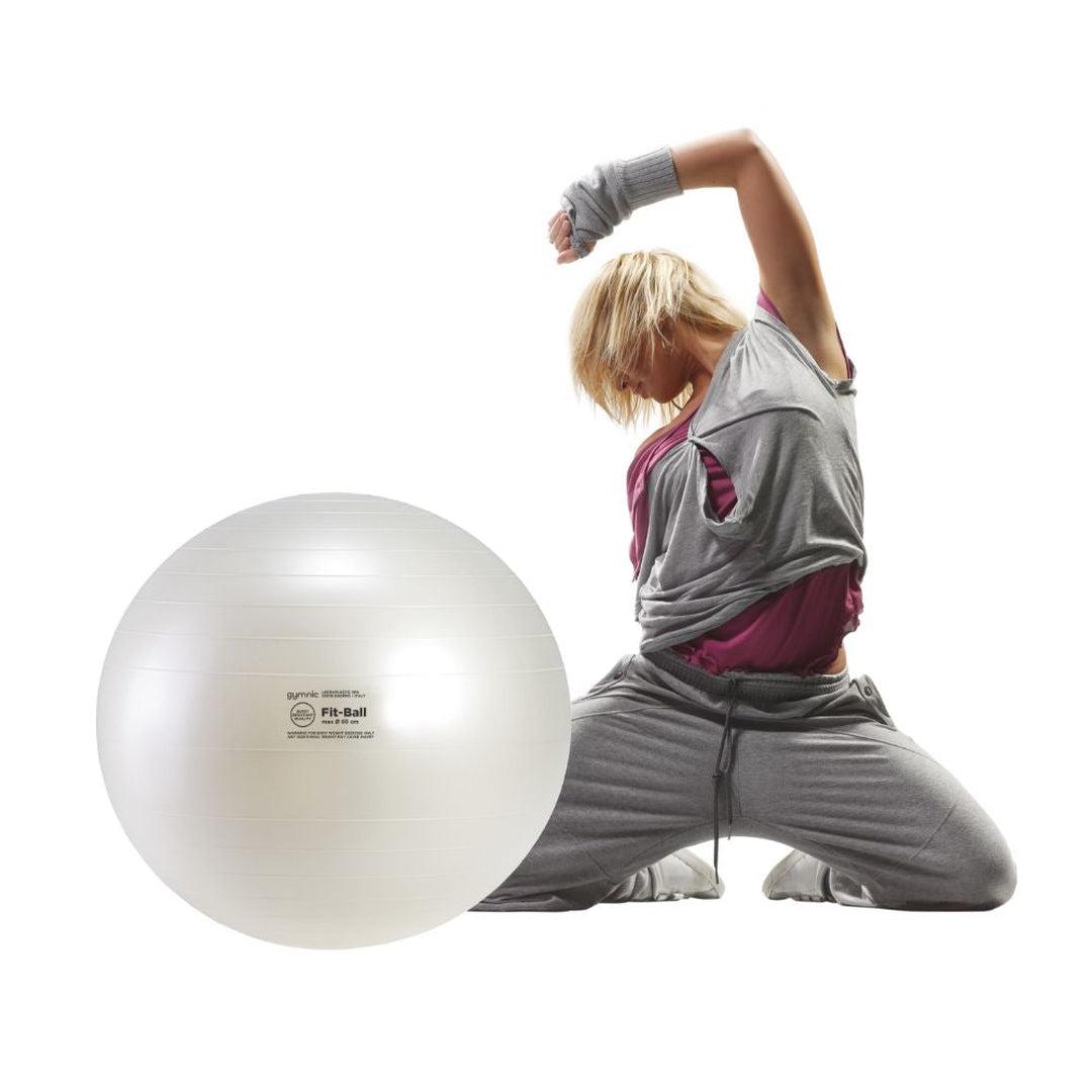 כדור פיזיו לבן פנינה 55 ס"מ Gymnic Fit-Ball BRQ-®GYMNIC-בש גל - ציוד ספורט