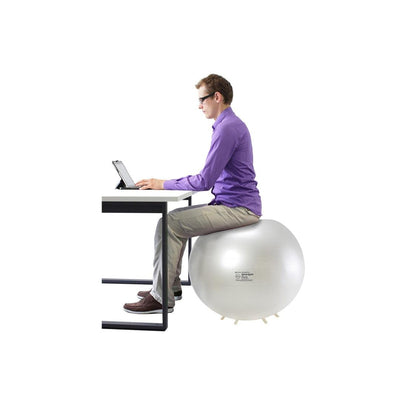 כדור פיזיו/כסא לבן 65 ס"מ Sit' N' Gym Perla-®GYMNIC-בש גל - ציוד ספורט