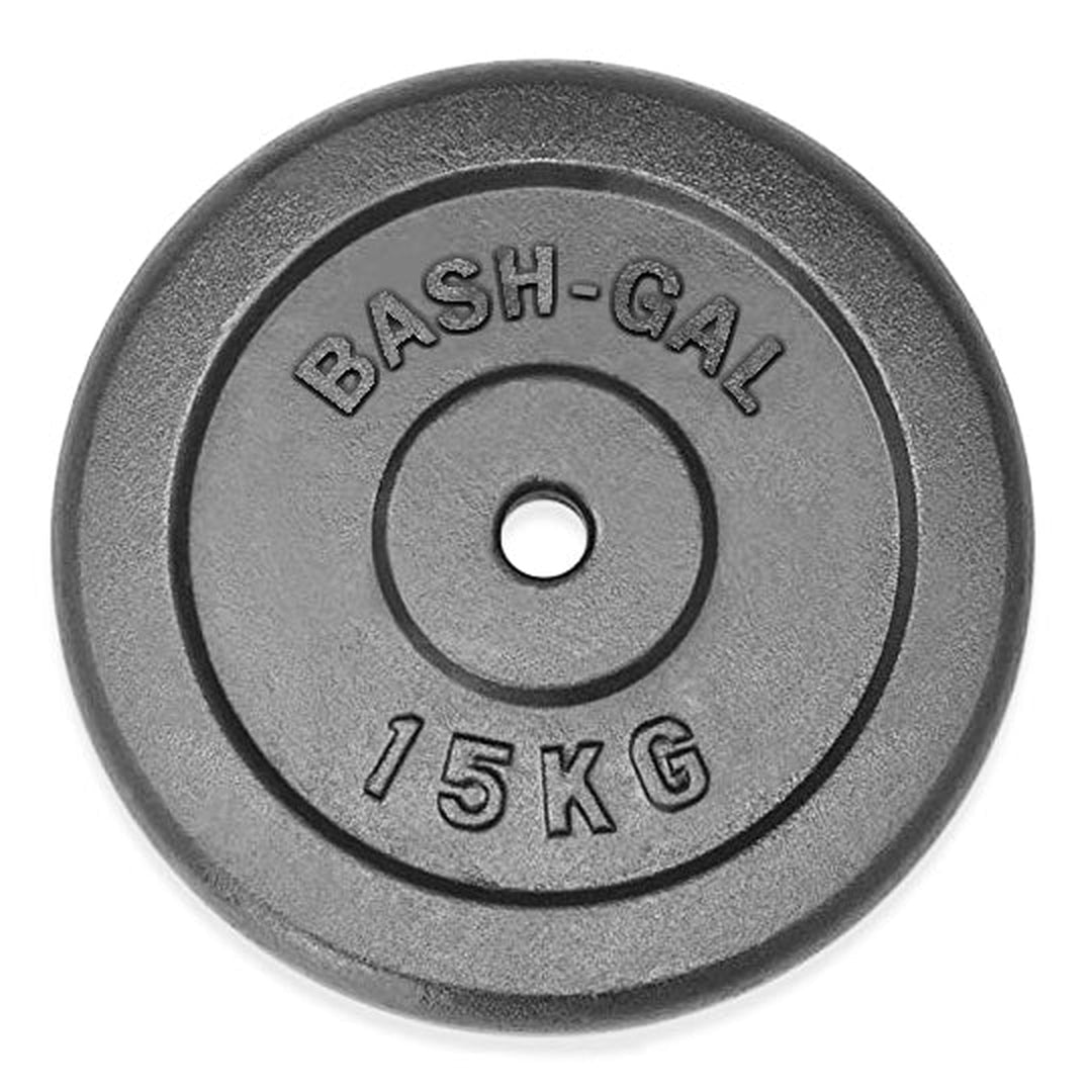 משקולת צלחת ברזל - 15 ק"ג-®BASH-GAL-בש גל - ציוד ספורט