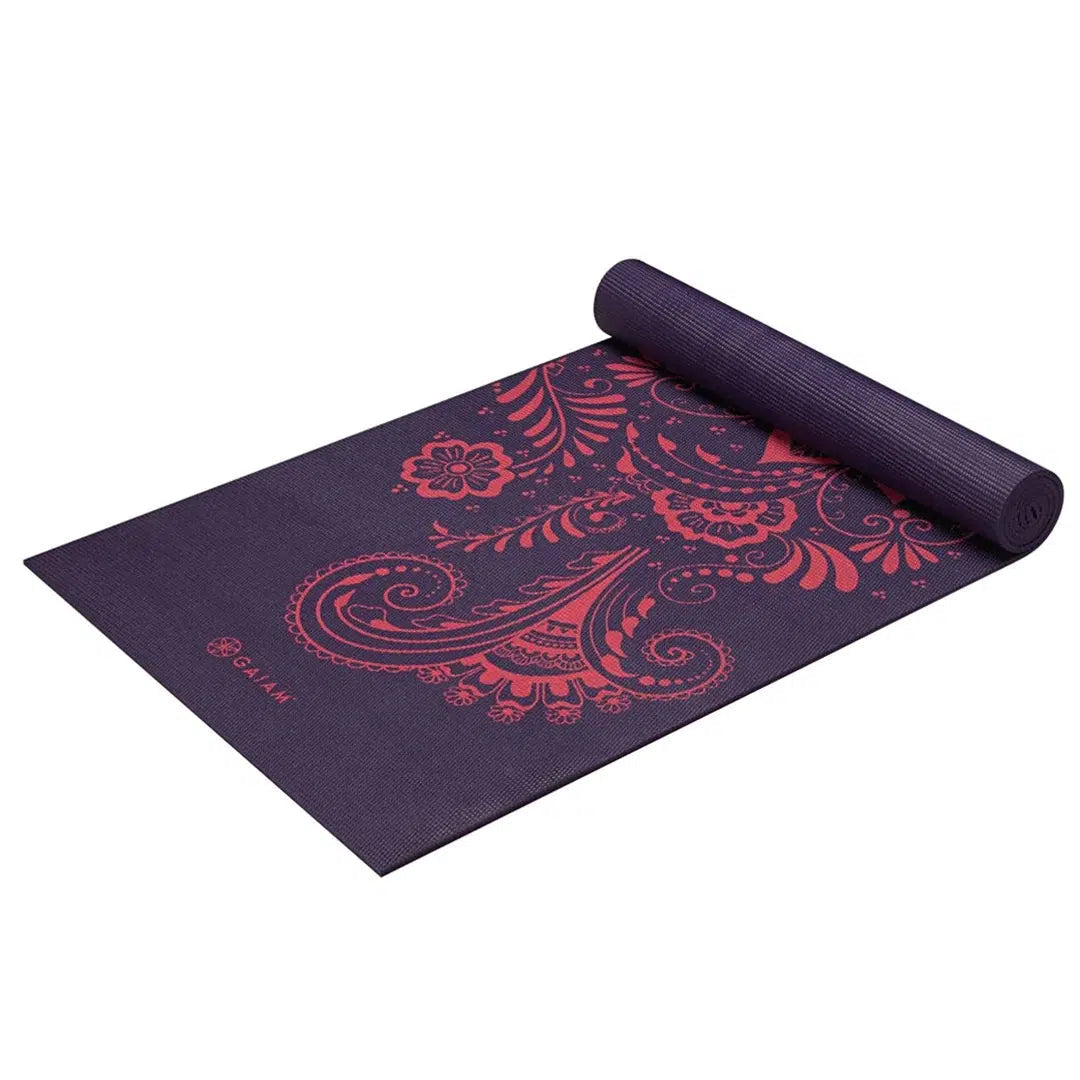 מזרן יוגה מקצועי, 6 מ"מ Premium Aubergine Swirl-®GAIAM-בש גל - ציוד ספורט