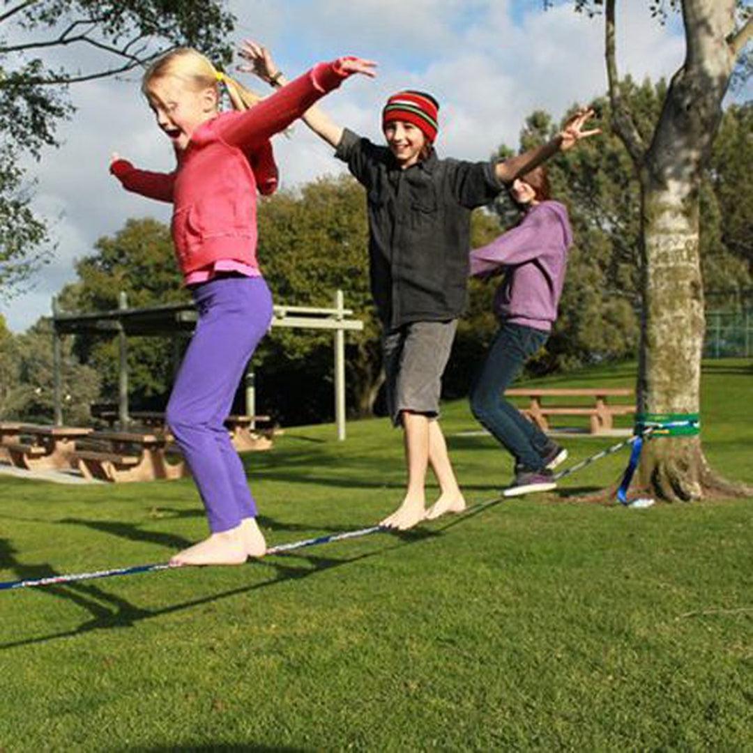 סלקליין Slack line - לילדים (10 מטר) Mountain Ninja-®BASH-GAL-בש גל - ציוד ספורט