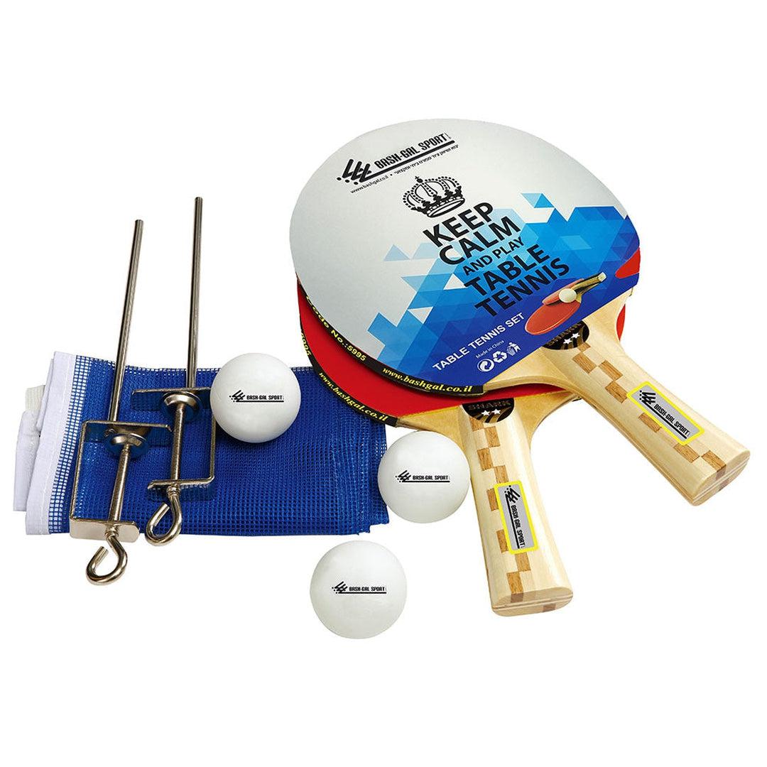 סט טניס שולחן (מחבטים-כדורים-רשת)-®BASH-GAL-בש גל - ציוד ספורט